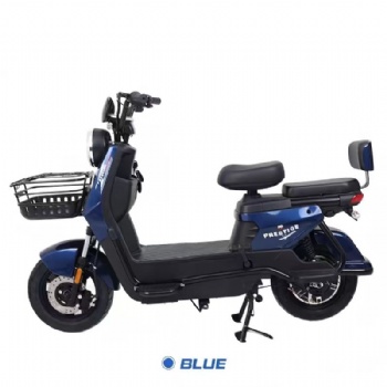 Front Disc Brake Electric Bike Dual Suspension Vacuum Tires 2 Wheels Mobility Scooter Passenger Seat Backrest Moped for Adults
