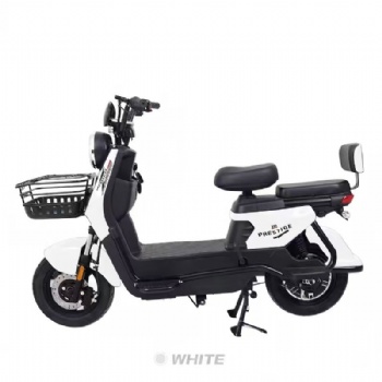 Front Disc Brake Electric Bike Dual Suspension Vacuum Tires 2 Wheels Mobility Scooter Passenger Seat Backrest Moped for Adults